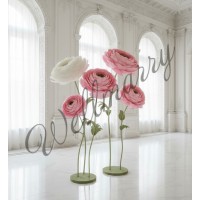 Аренда ростовых цветов из бумаги "Ранункулюсы"  (цвет по согласованию)